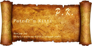 Petrás Kitti névjegykártya