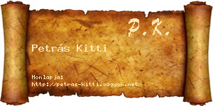 Petrás Kitti névjegykártya